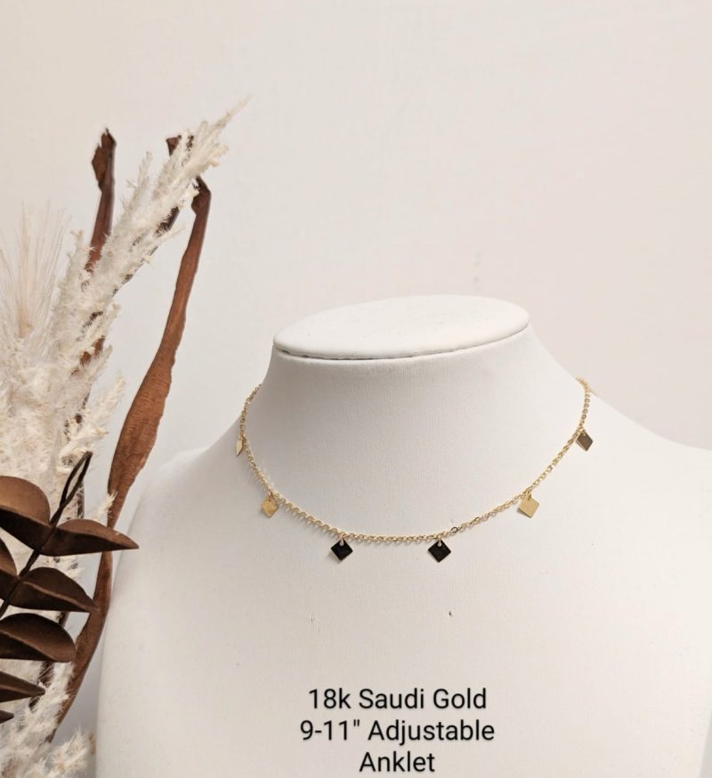 A59544 9-11" Diamond Anklet