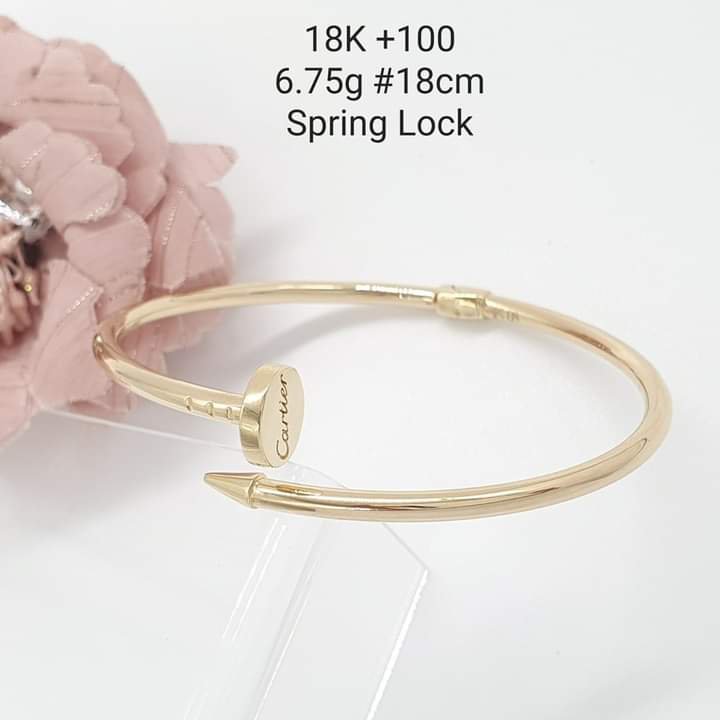 18cm Cartier Inspired Nail Spring Type Bangle