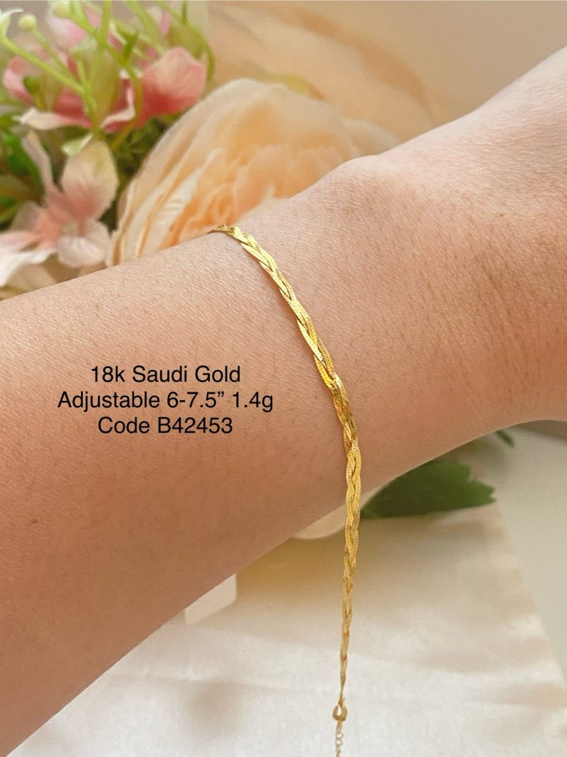 B42453 Braided Bracelet Adjustable 6-7.5"