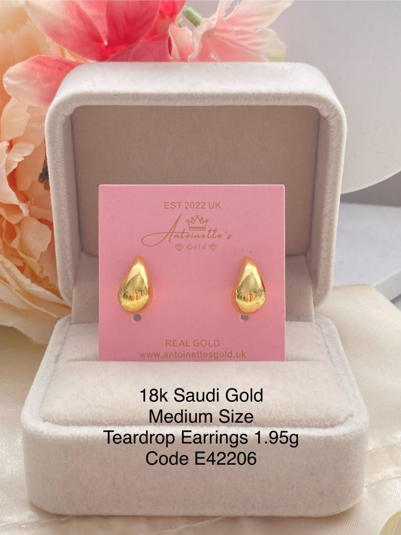 E42206 Medium Size Teardrop Earrings