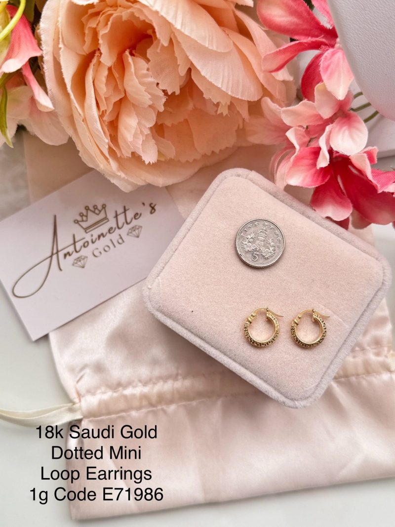 E71986 Dotted Mini Loop Earrings