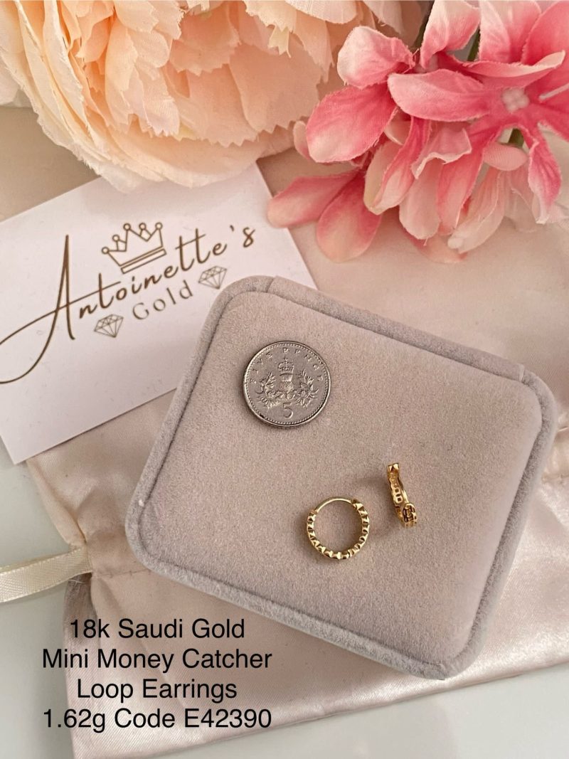 E42390 Mini Money Catcher Loop Earrings