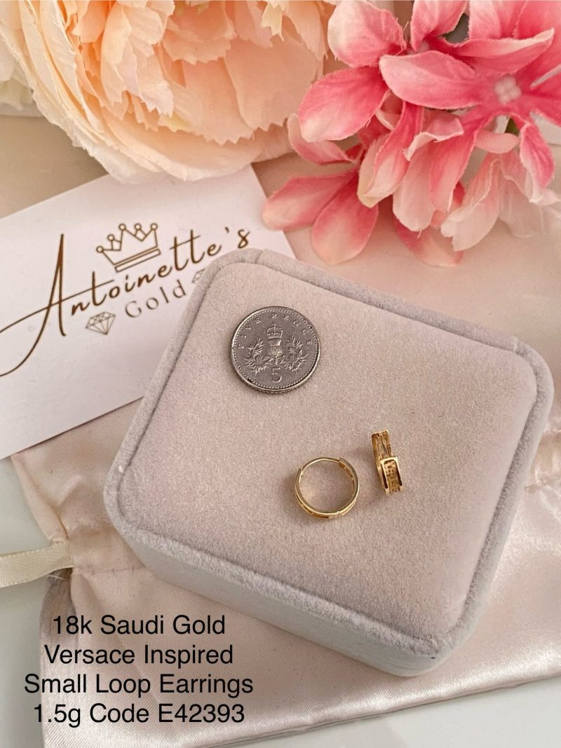 E42393 Versace Inspired Small Loop Earrings