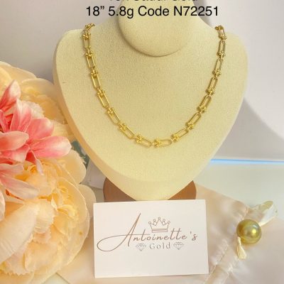N72251 Flat Hardware Necklace 18"