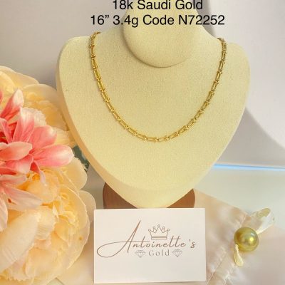N72252 Mini flat hardware necklace 16"