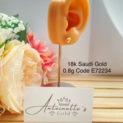 E72234 Plain Ball Stud Earrings