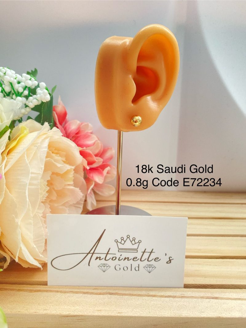 E72234 Plain Ball Stud Earrings