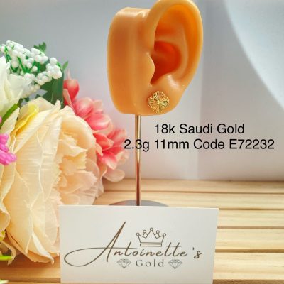 E72232 11mm Vca Inspired Stud Earrings