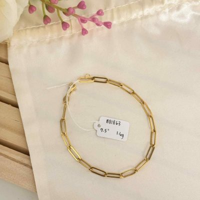 B81863 Paperclip Bracelet 7.5"