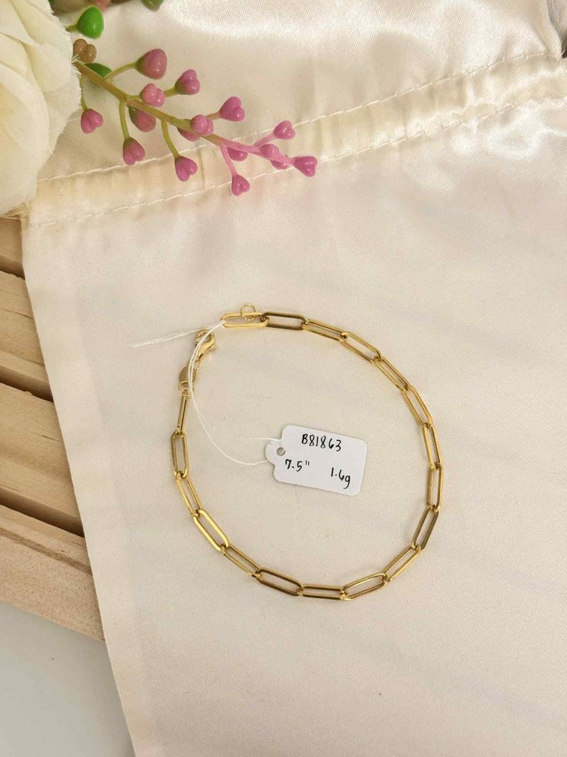 B81863 Paperclip Bracelet 7.5"