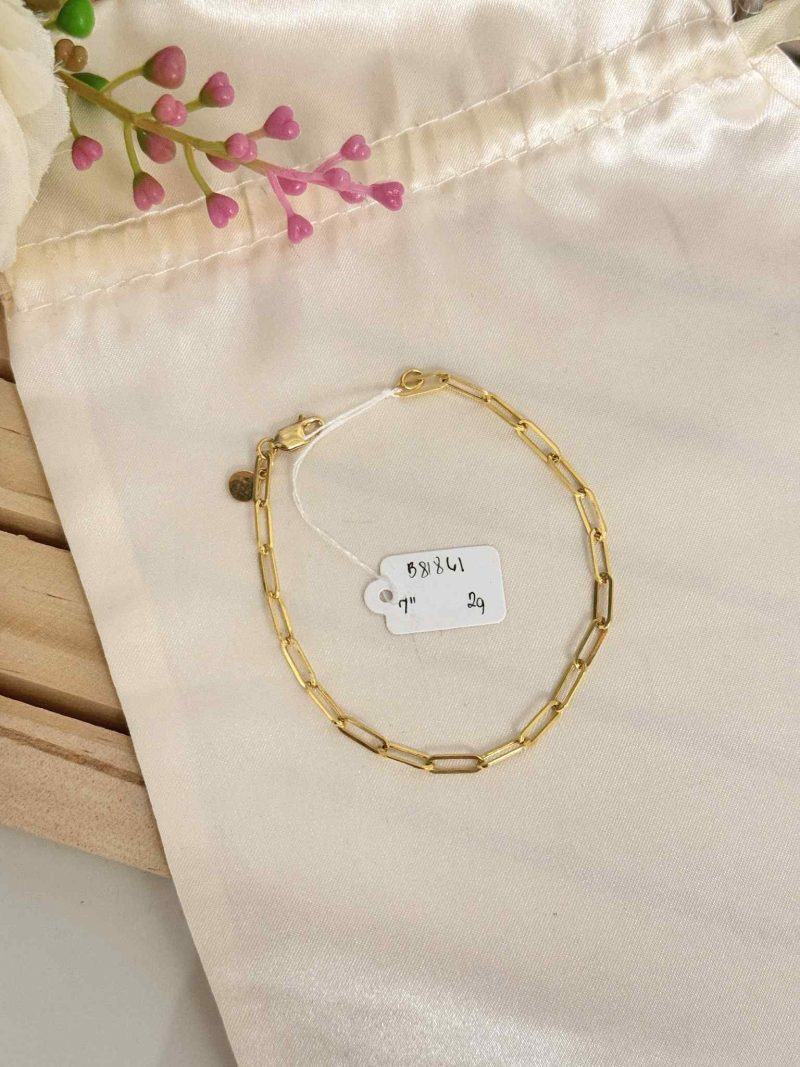 B81861 Paperclip Bracelet 7"