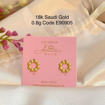 E90905 Round Bubbles Stud Earrings
