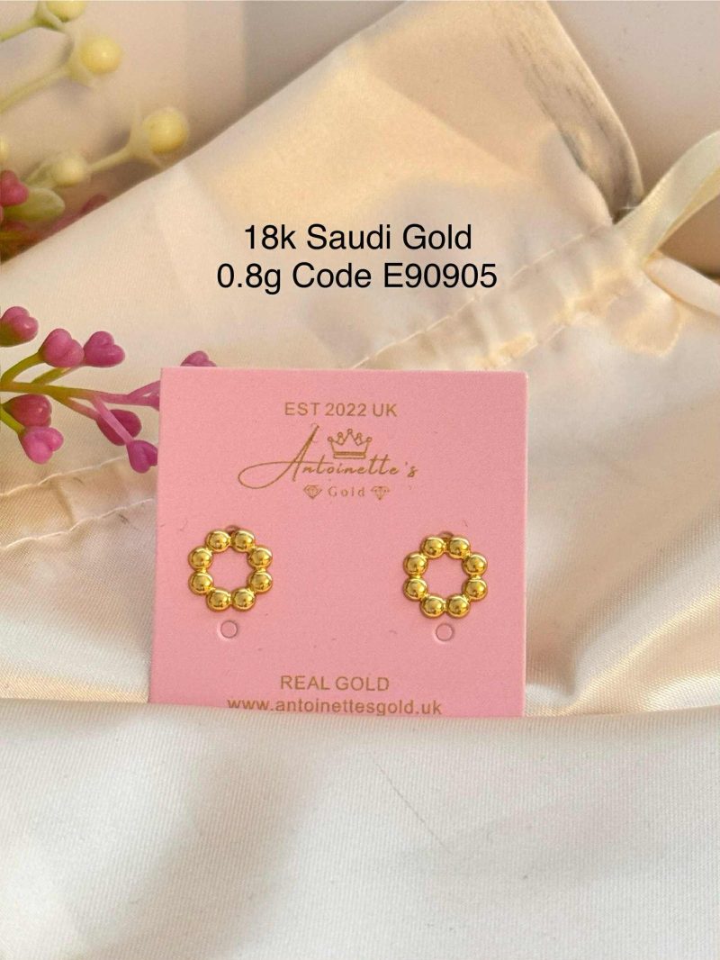 E90905 Round Bubbles Stud Earrings