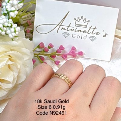 R92461 Thin Money Catcher Ring Size 6