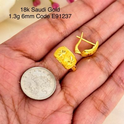 E91237 6mm 2 Stars Ear Hugger Clip Earrings