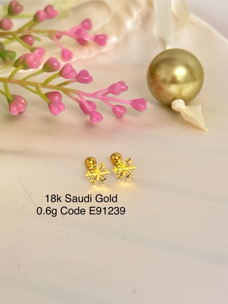 E91239 Lightweight Butterfly Screw Lock Stud Earrings