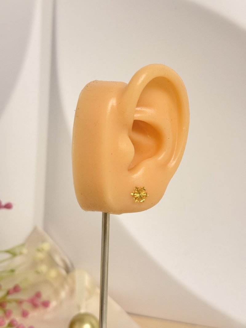 E91239 Lightweight Butterfly Screw Lock Stud Earrings - Image 2