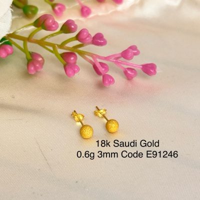 E91246 3mm Mini Glitterball Stud Earrings