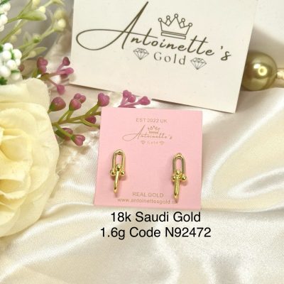 E92472 Double Link Hardware Earrings