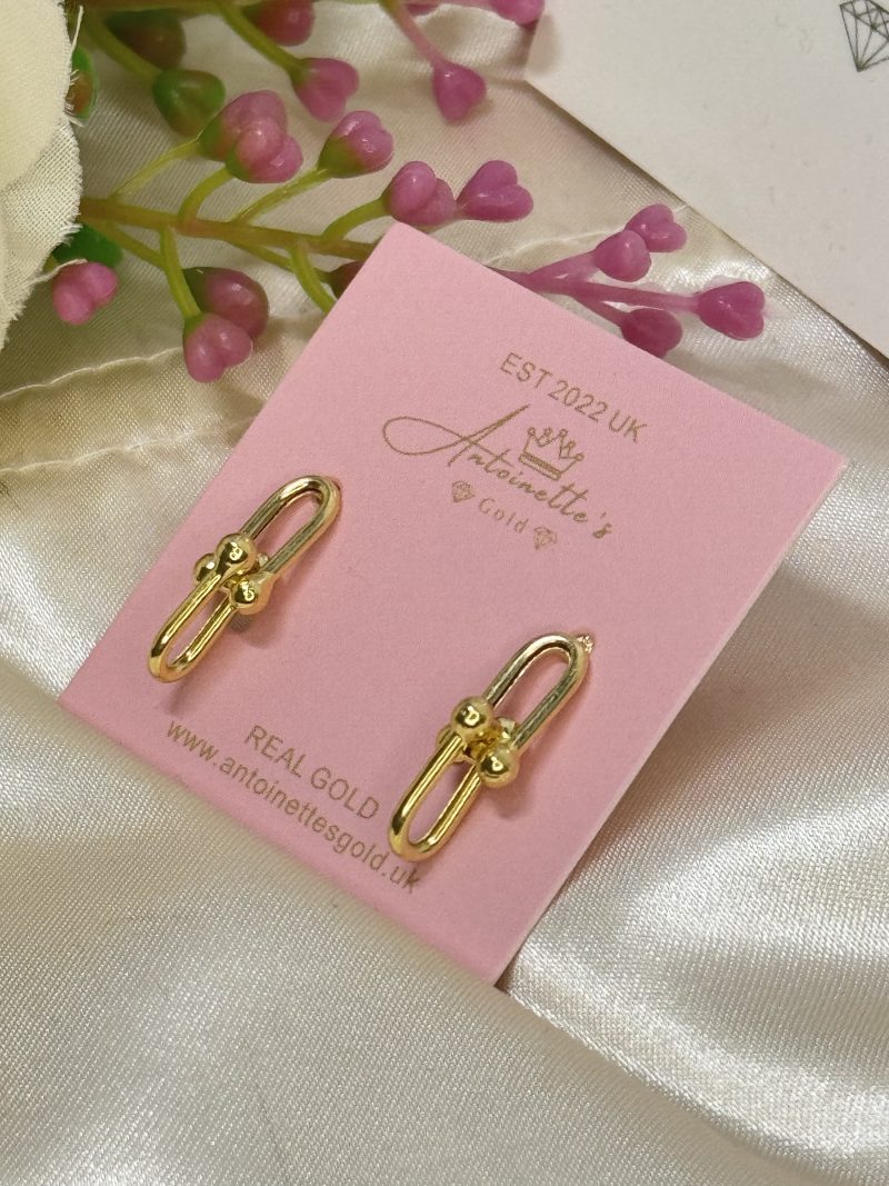E92472 Double Link Hardware Earrings - Image 2