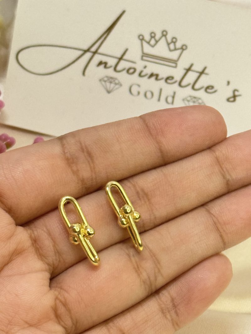 E92472 Double Link Hardware Earrings - Image 3