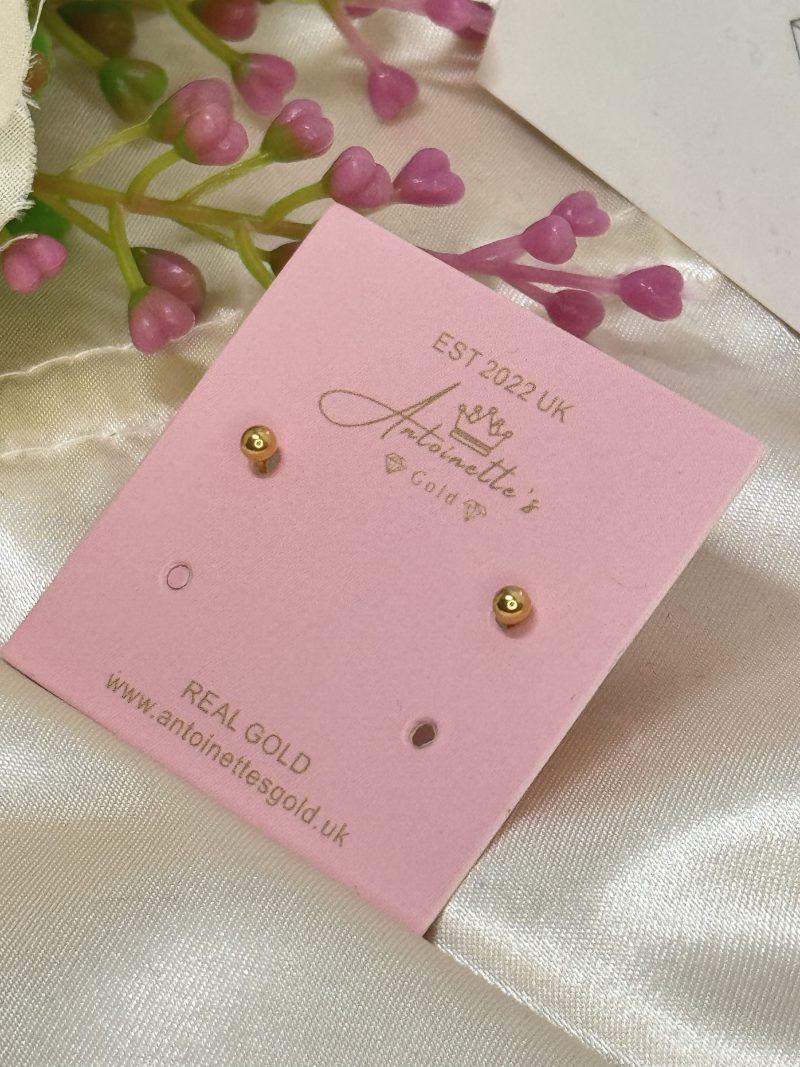 E92431 2mm Ball Stud Earrings - Image 2