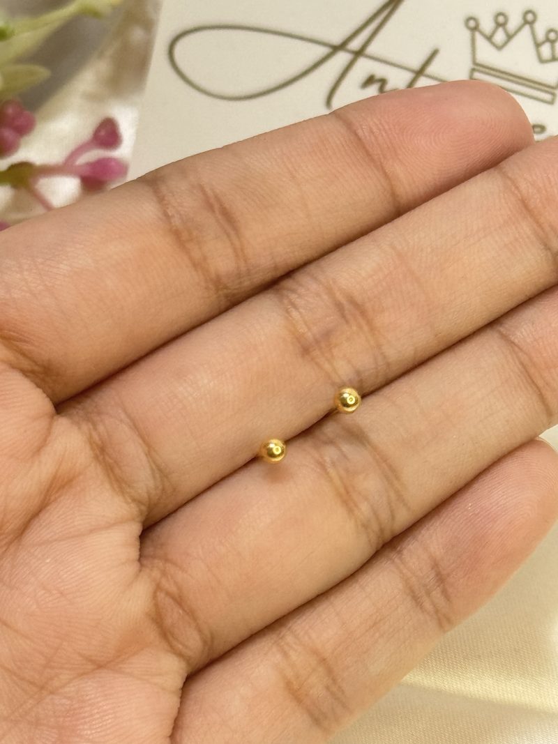 E92431 2mm Ball Stud Earrings - Image 3
