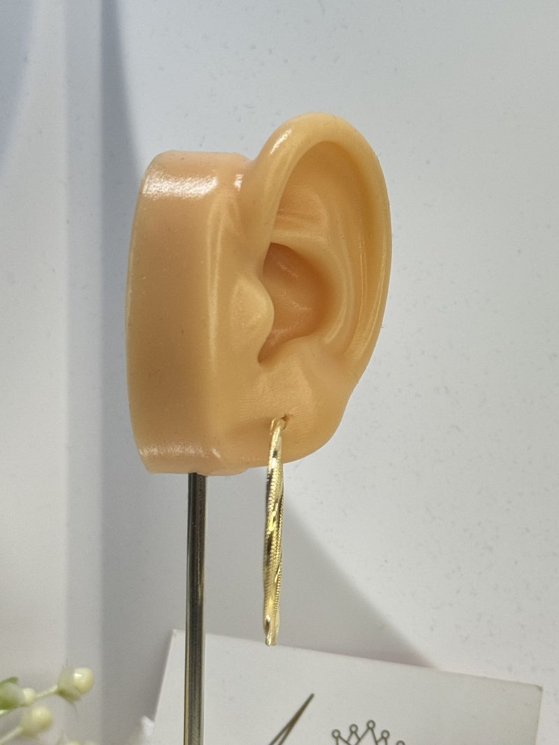 E92470 35mm Double Twisted Large Loop Hoop Earrings - Image 5