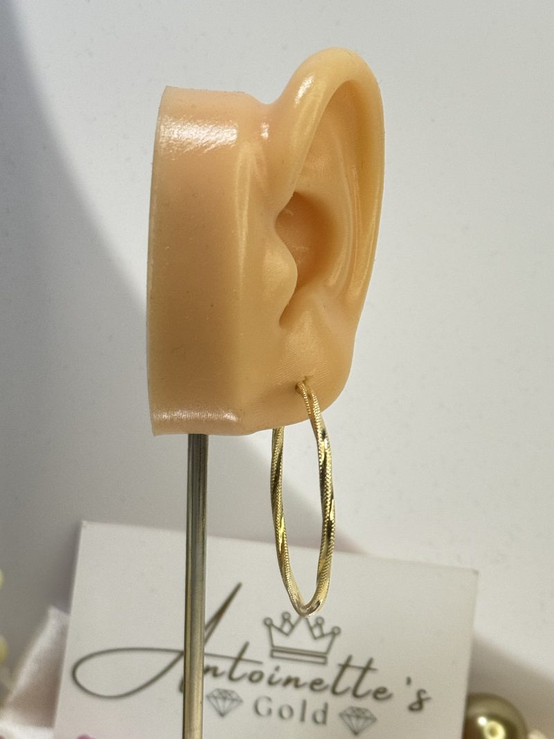 E92470 35mm Double Twisted Large Loop Hoop Earrings - Image 7