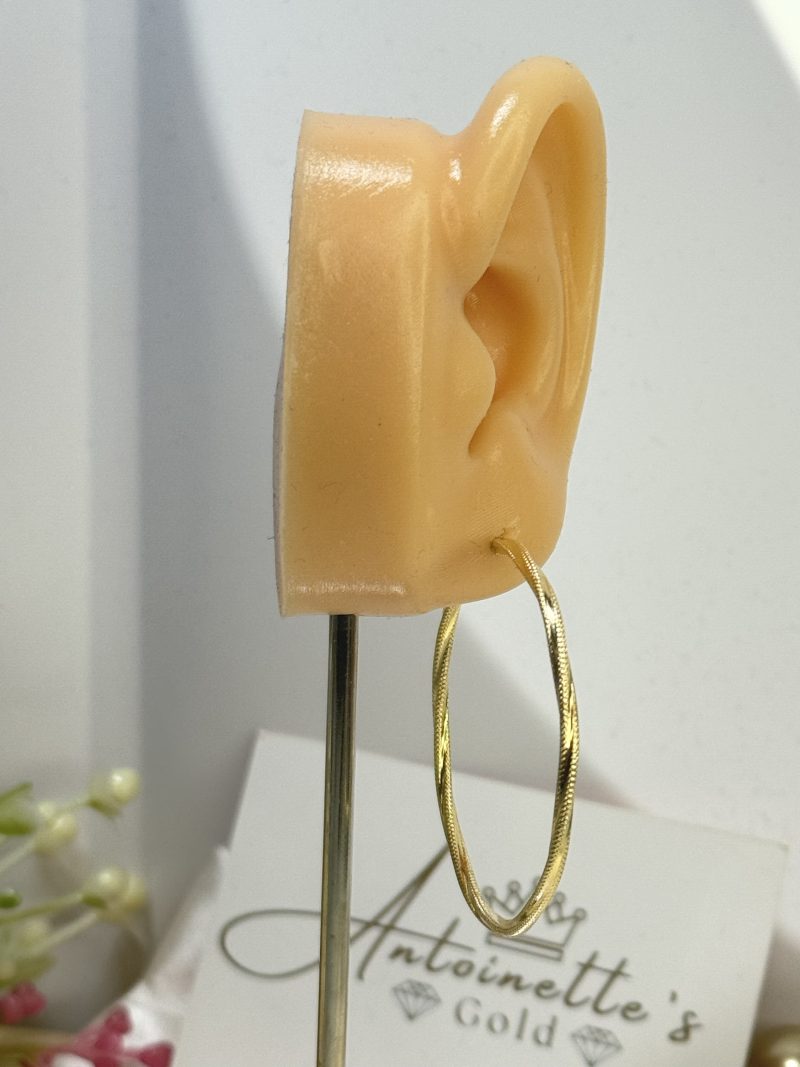 E92471 45mm Double Twisted Large Loop Hoop Earrings - Image 6