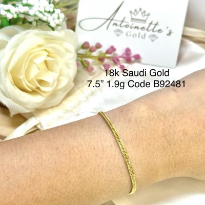 B92481 7.5” Triple Lock Unisex Bracelet