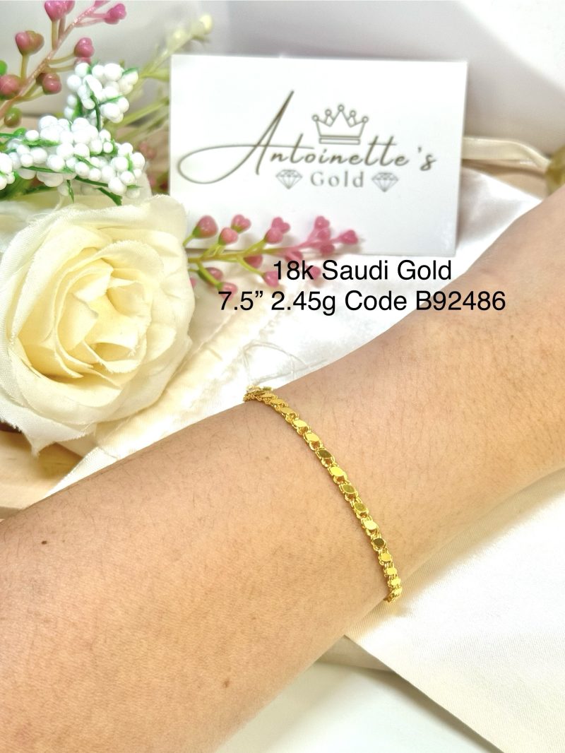 B92486 7.5” Plain Damascus Bracelet
