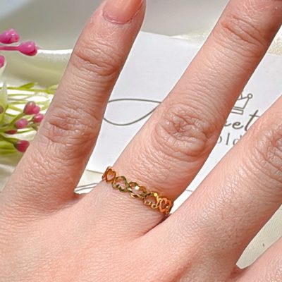 R101421 Infinity Heart Diacut Ring Size 6