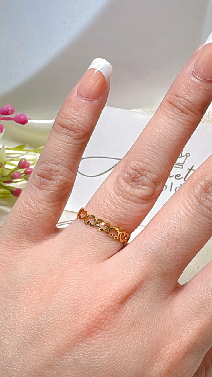 R101421 Infinity Heart Diacut Ring Size 6