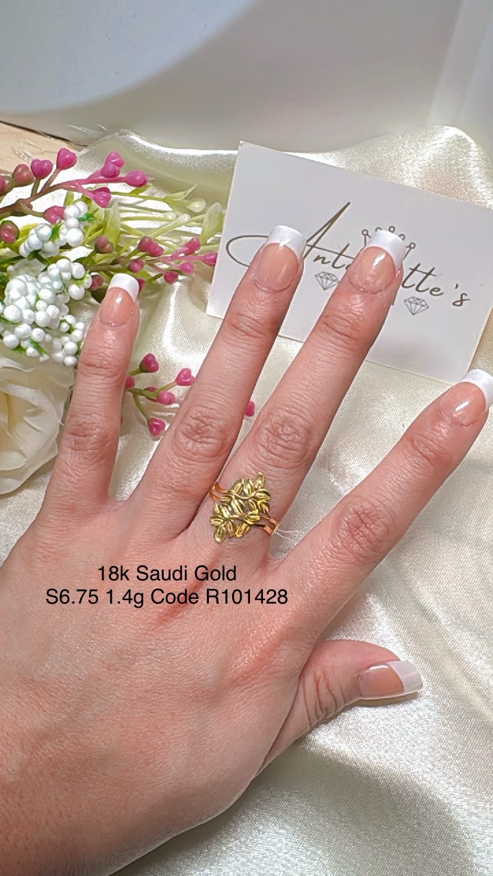 R101428 Leaves Power Ring Size 6.75