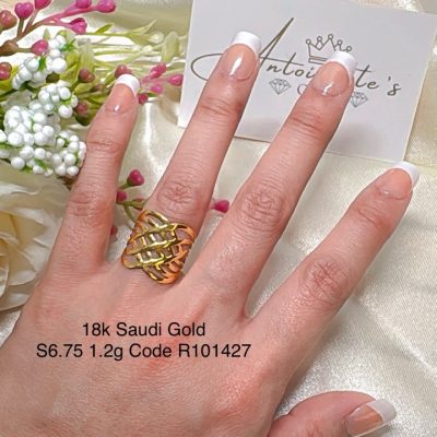 R101427 Criss Cross Power Ring Size 6.75