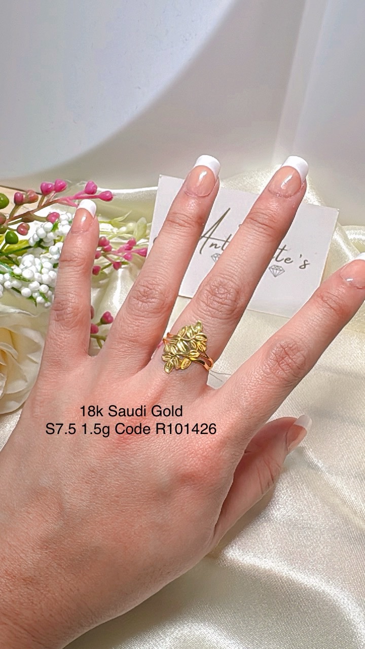 R101426 Leaves Power Ring Size 7.5