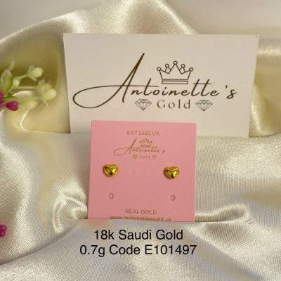 E101498 Mini Chubby Heart Screw Lock Stud Earrings