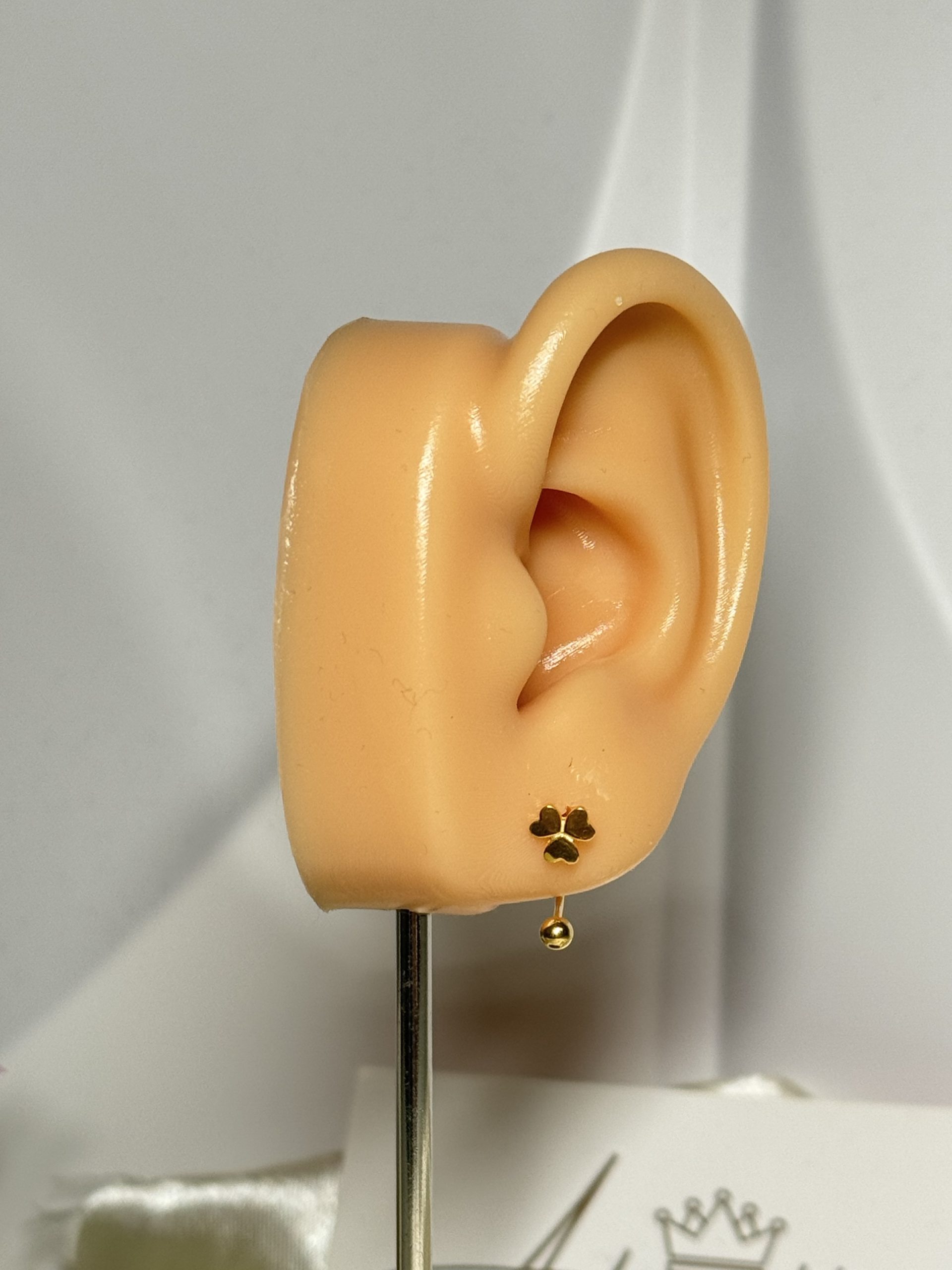 E101489 Triple Heart Screw Lock In and Out Earrings - Image 4