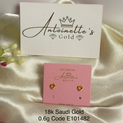 E101482 Open Heart Screw Lock Stud Earrings