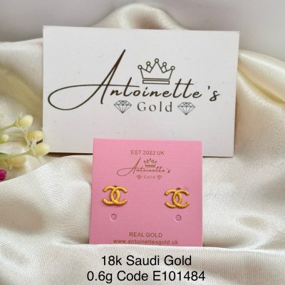 E101485 Designer Inspired Screw Lock Stud Earrings