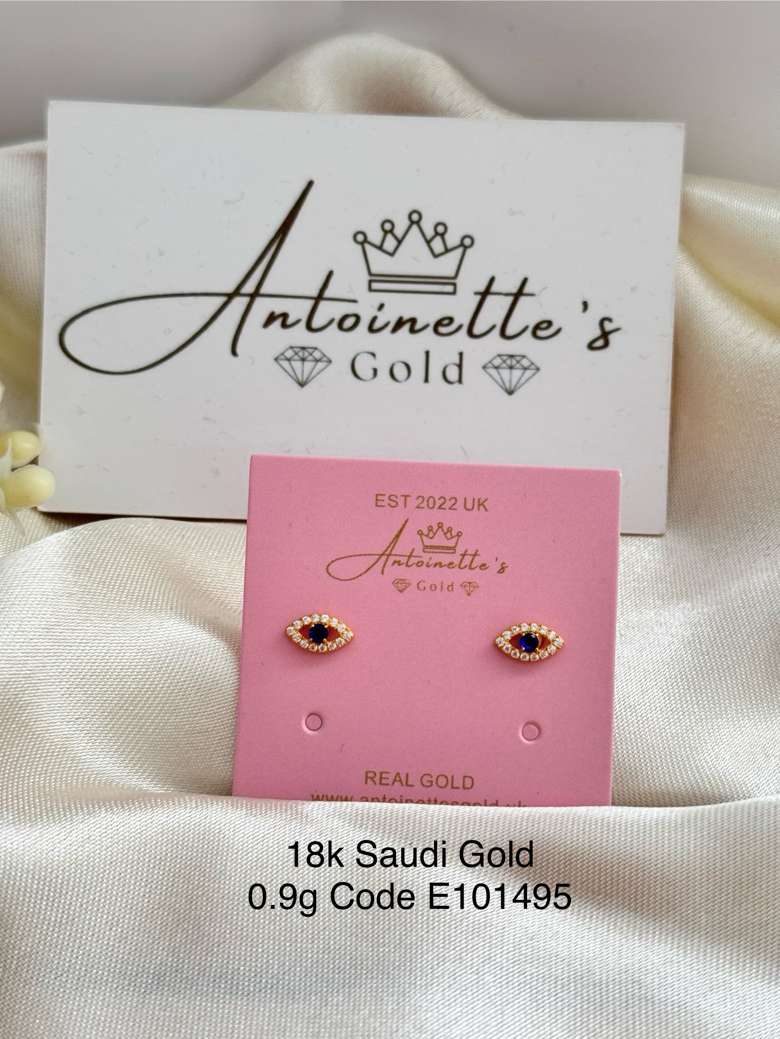 E101495 Evil’s Eye Screw Lock Stud Earrings