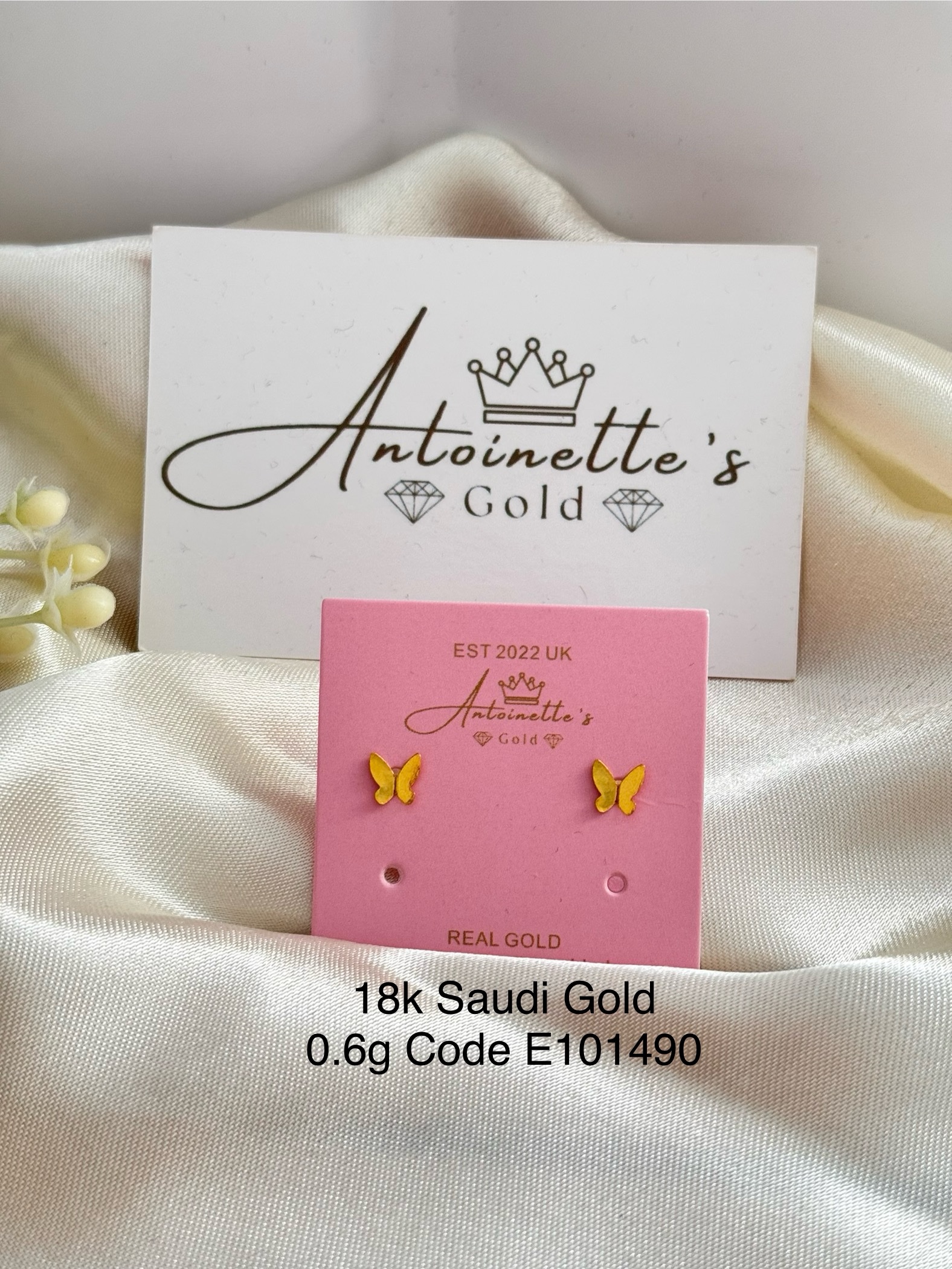 E101490 Butterfly Screw Lock Earrings