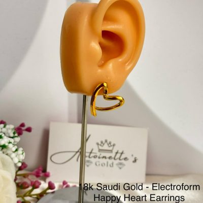 E112524 Electroform Happy Heart Earrings