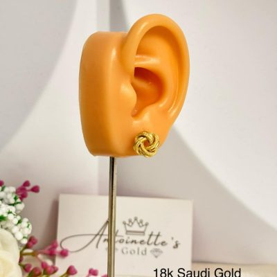 E112525 Big Round Knot Stud Earrings