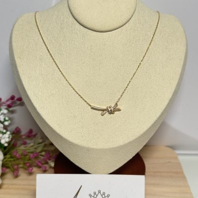 N101551 17” Tif & Co Inspired Centered Necklace