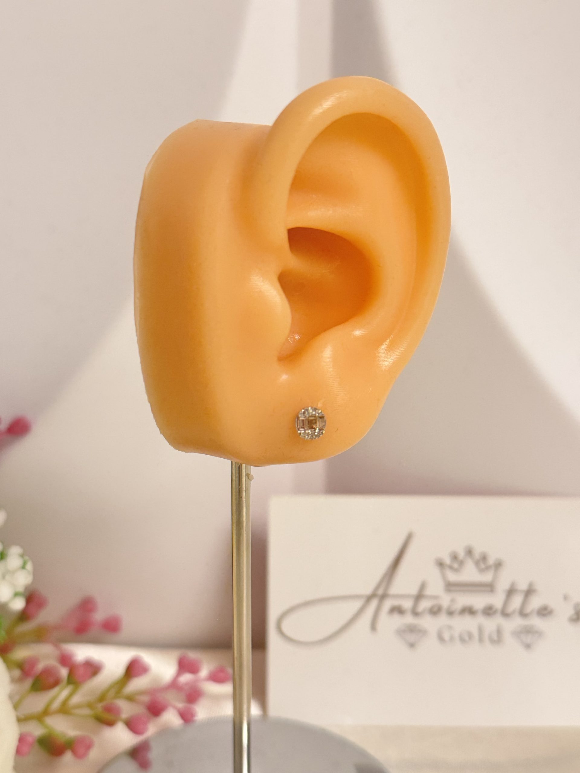 img_8549 DE112045 Mini Round Diamond Earrings - Image 2