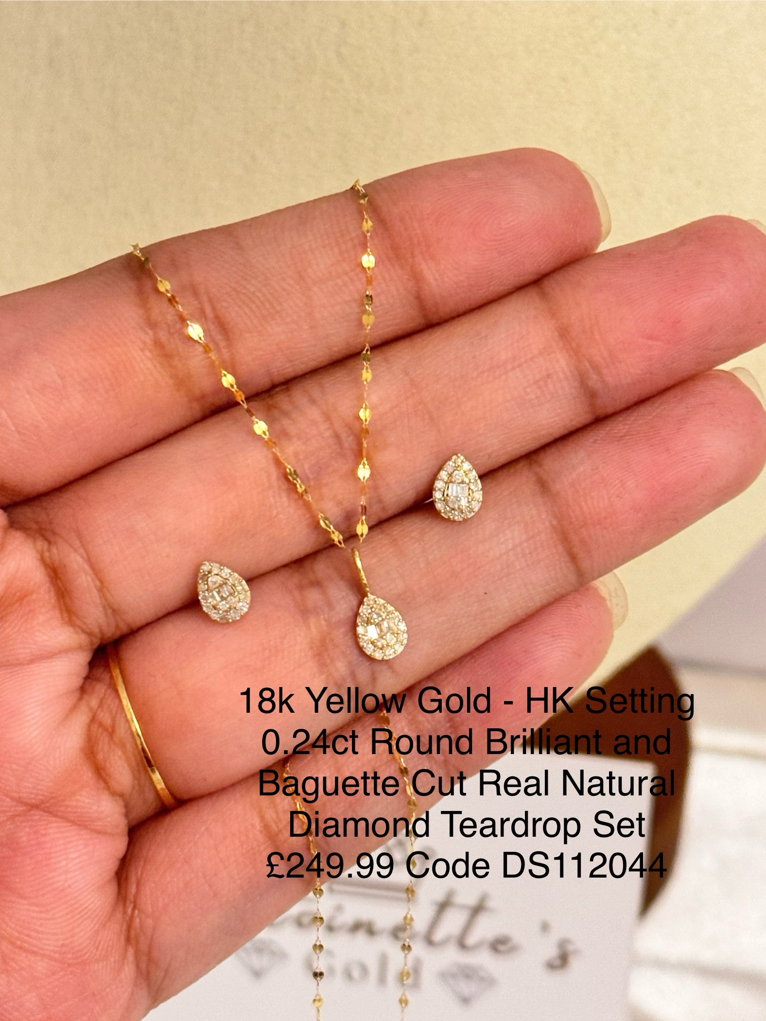 img_8571-2 DS112044 18k Gold HK Setting Teardrop Set - Image 4