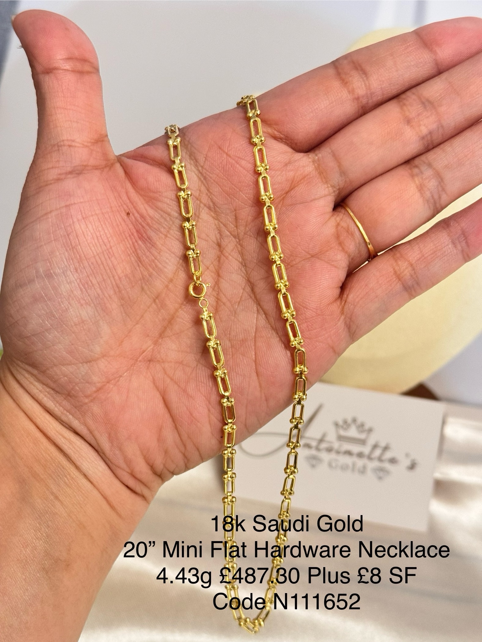 img_8670 N111652 20” Mini Flat Hardare Necklace - Image 2