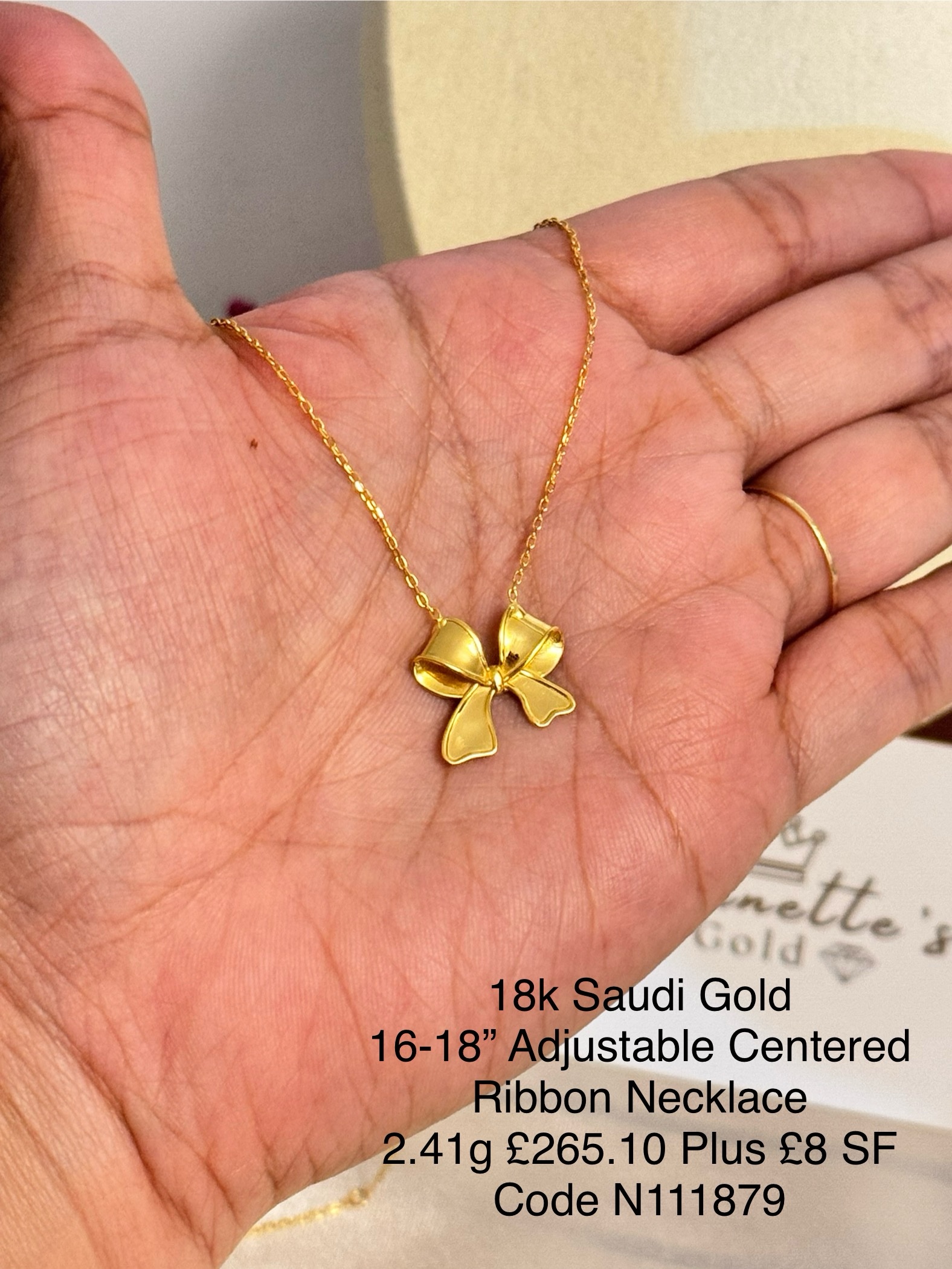 img_8678-3 N111879 16-18” Ribbon Centered Necklace - Image 2